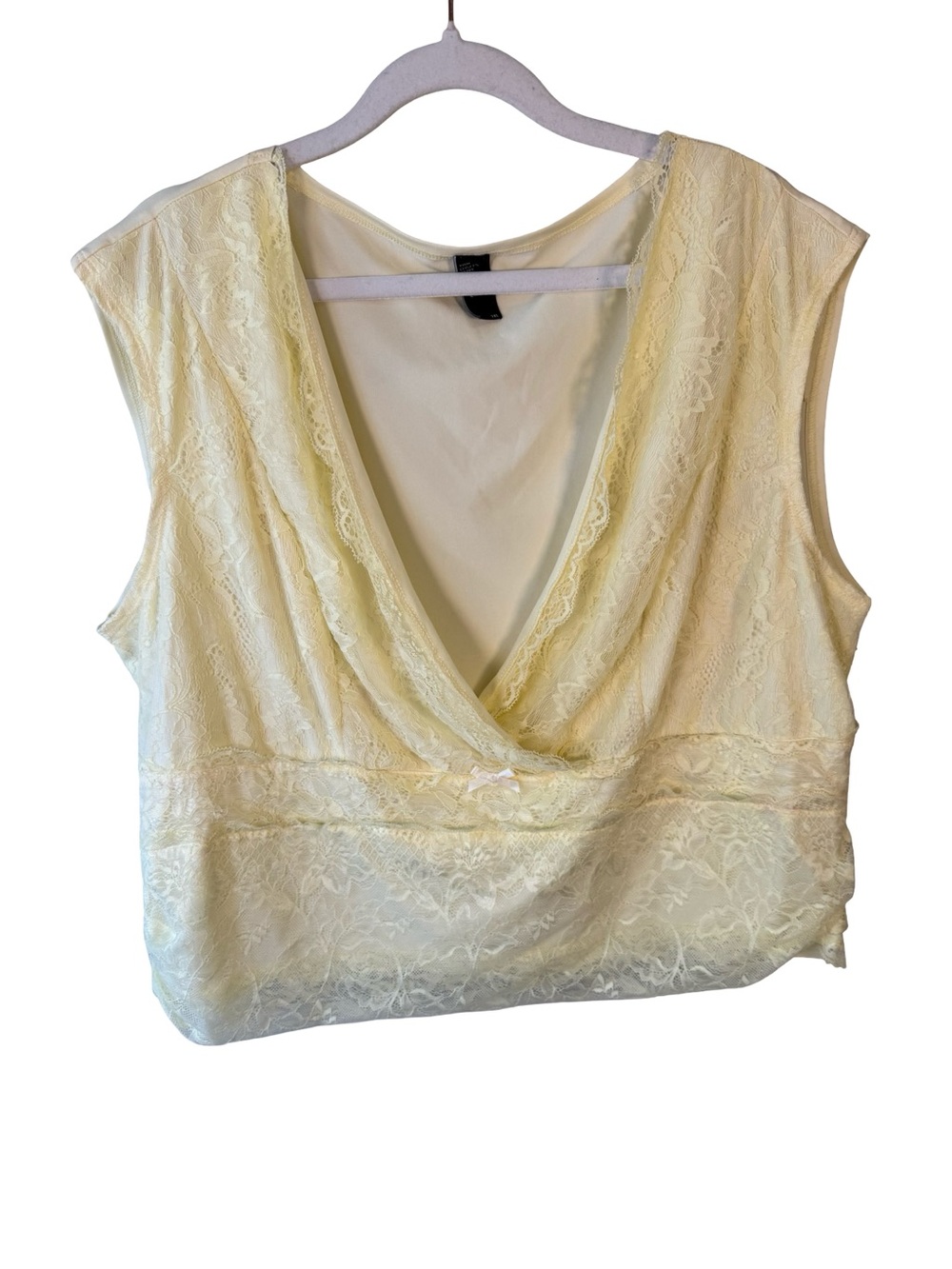 Cider Cream Lace Surplice Camisole Top Size 3XL Y2K Cottagecore Romantic